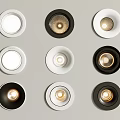Recessed Spotlights Various White Black Frames With LED Light Sources
