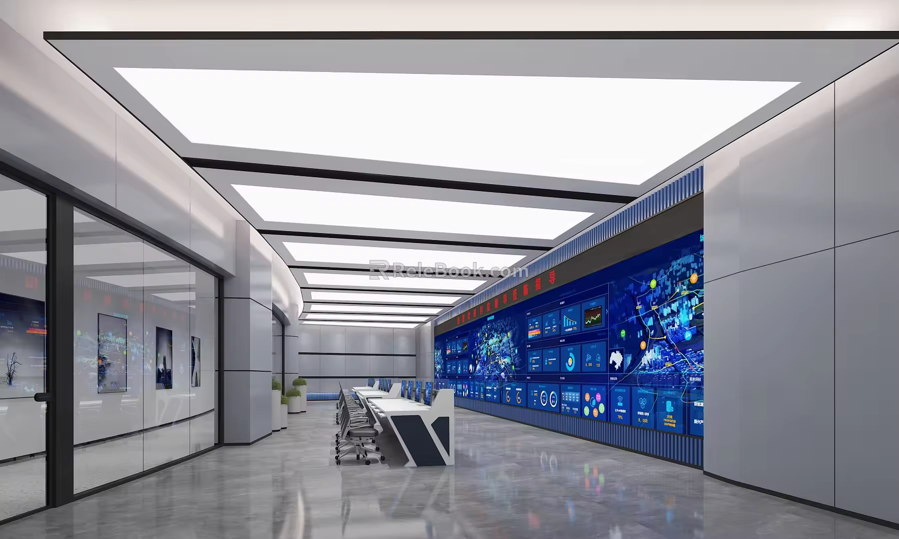 Monitoring room 3d model