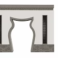 Traditional Door Arches With Various Decorative Shapes And Patterns 3d model