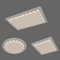 Cream wind ceiling lamp 3d model