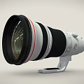 Professional Telephoto Camera Lens With Large Aperture Red Accent And Tripod Mount