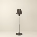 Black Modern Floor Lamp With Sleek Stand And Round Base On Light Background 3d model