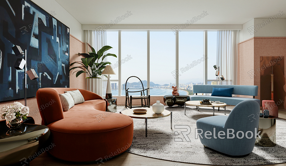 modern living room model