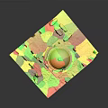 Historic Ancient Stone Dome Architectural Model Featuring Surrounding Grass And Monuments