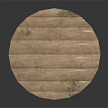 Rustic Wooden Round Table With Natural Texture And Simple Cross Legs 3d model