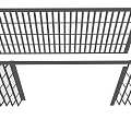 Modern Folding Door Design With Black Metal Grille Structure And Sturdy Frame