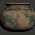 Decorative Copper Vase With Green Patina And Ring Handles For Home Decor