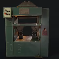 Green Industrial Equipment with Control Panel and Metal Top for Manufacturing Use