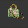 Elegant Patterned Handbag With Decorative Straps And Vibrant Colors For Daily Use