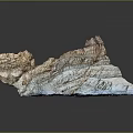 Layered Rock Terrain With Stratified Geological Formation And Brown White Blue Layers