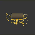 Open Wooden Chest Filled With Gold Coins And Scattered Around The Floor