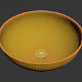 Golden Round Bowl Design As Practical Household Item For Daily Use