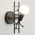 Unique Modern Wall Lamps With Creative Human Shaped Stand For Home Decor 3d model