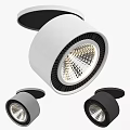 Modern Minimalist Ceiling Lights With Round Shape Black White Finish And LED Glow