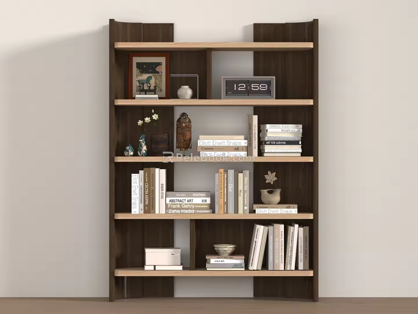 Modern Bookshelf Bookshelf Storage Rack 3d model