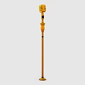 Gold Microphone On Standing Pole As Entertainment Appliance With Sleek Design
