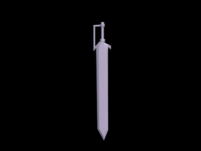 Classic Sword 3D Model With Metallic Finish And Long Sharp Blade 3d model