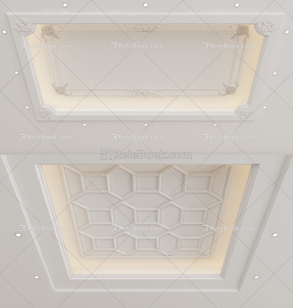 European-style ceiling 3d model