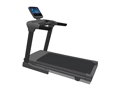 Modern Treadmill Fitness Equipment With Digital Display Running Surface And Control Panel 3d model