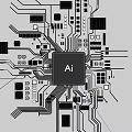 E-commerce chip AiCPU smart chip circuit board circuit board explosion diagram circuit technology chip electrical appliance computer intelligent equipment 3d model
