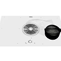 Modern Kitchen Appliances Featuring Sleek Stove Range Hood And Black Cookware Emitting Steam