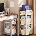 Multi tiered Storage Racks With Drawer Design For Home Office Book Organization