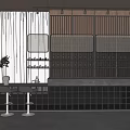 Modern Reception Desk Front Desk 3d model