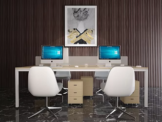 Modern Style Desk 3d model