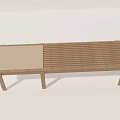 Minimalist Wooden TV Stand With Modern Design And Storage Shelves Tabletop