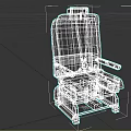 Brown Mechanical Seat With Safety Straps Metal Frame And Heavy Duty Construction