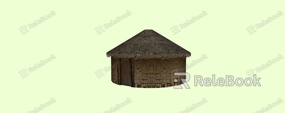 Modern Thatched Cottage Farm Rural Grass Cottage Mongolian Grass Cottage model