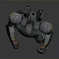 Humanoid Mech Robot Character With Armored Design And Mechanical Features Pose
