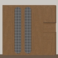 Modern Wardrobe Handle-free Bedroom Wardrobe 3d model