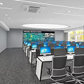modern command center 3d model