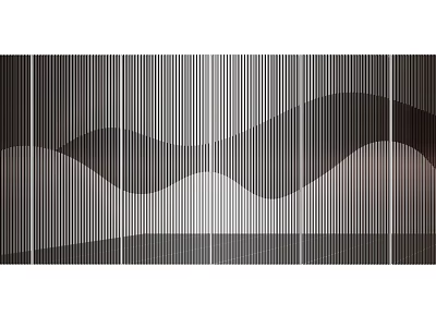 Modern Feature Wall Design With Wavy Lines And Gray Tones Interior Decoration 3d model