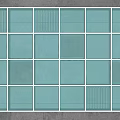 Decorative Teal Wall Surface With Square Tiles And Various Textures 3d model