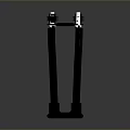 Black Metal Hardware Tool with Long Structure and Multiple Holes for Fixing