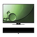 Modern Television Screen Displaying Green Background With Water Droplet Pattern And Sleek Design 3d model