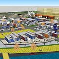 Container Camp Container Park Container Hotel 3d model