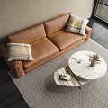 Modern Minotti double sofa 3d model
