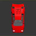 Pink Sports Car With Streamlined Design And Rear Spoiler On Black Surface