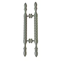 Elegant Metal Handle Featuring Twisted Design And Decorative Double Bar Structure