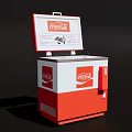 Classic Coca-Cola Red And White Cooler Fridge With Brand Logo Design
