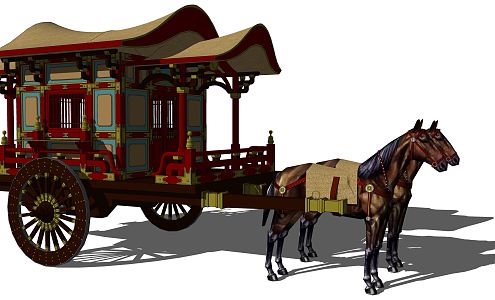 Chinese carriage 3d model