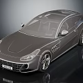 Luxury Gray Sports Car With Streamlined Body Two Door Design And Alloy Wheels