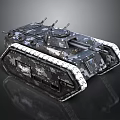 3D Rendered Military Tank Featuring Camouflage Design Heavy Armored Tracked Vehicle