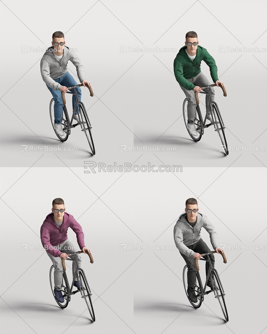 Cycling Man Characters Foreign Men Sports Men Cyclists 3d model