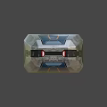 Futuristic Sci-Fi Spaceship 3D Model With Black Silver Exterior And Blue Orange Accents