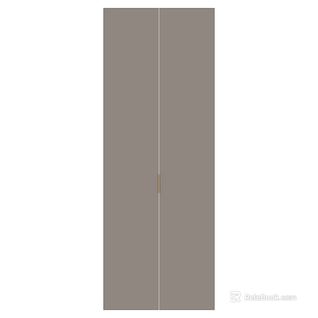 Modern Gray Panel With Gold Accent For Interior Decoration Design 3d model 