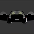 Black Luxury Sports Car With Open Doors And Beige Interior Design